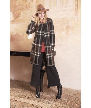 cappotto a quadri donna mg
