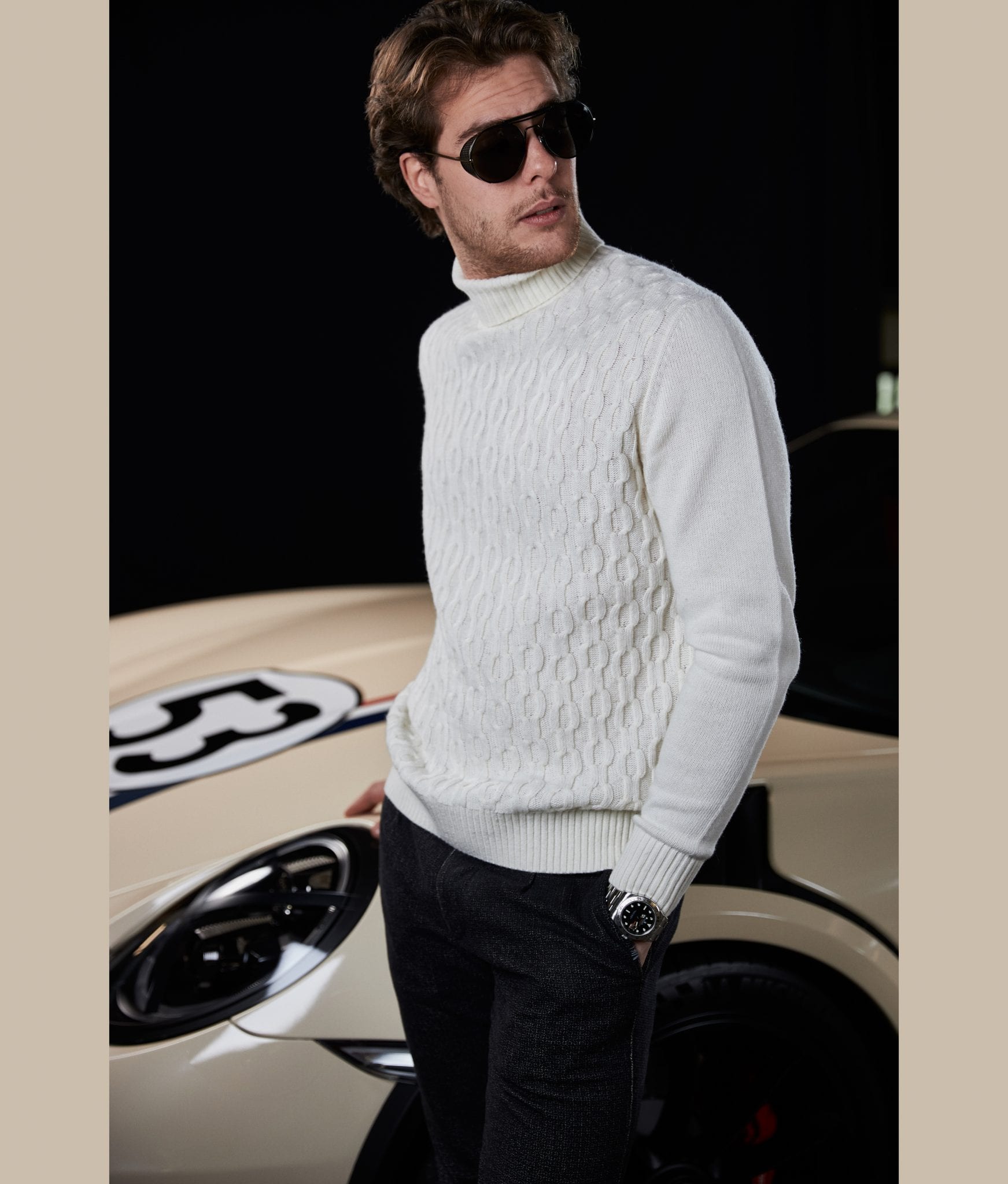 378811 ciclista mg uomo maglieria tricot bianco
