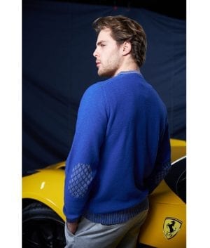 maglieria join uomo girocollo blu elettrico