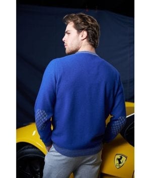 maglieria join uomo girocollo blu elettrico
