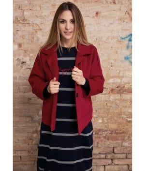 cappotto rosso join donna abito tricot