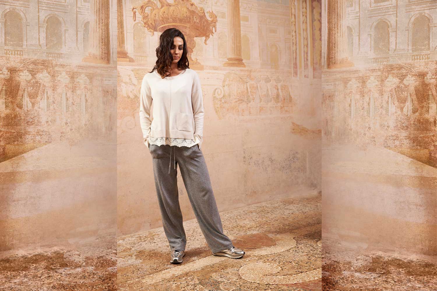 homepage donna mg tricot maglia e pantalone